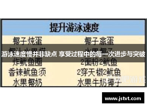 游泳速度慢并非缺点 享受过程中的每一次进步与突破